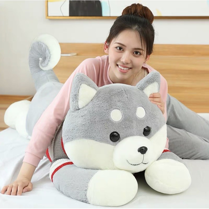 (Có sẵn) Thú bông / Gấu bông / Chó bông Husky size bự (từ 1.2m kèm ảnh thật)