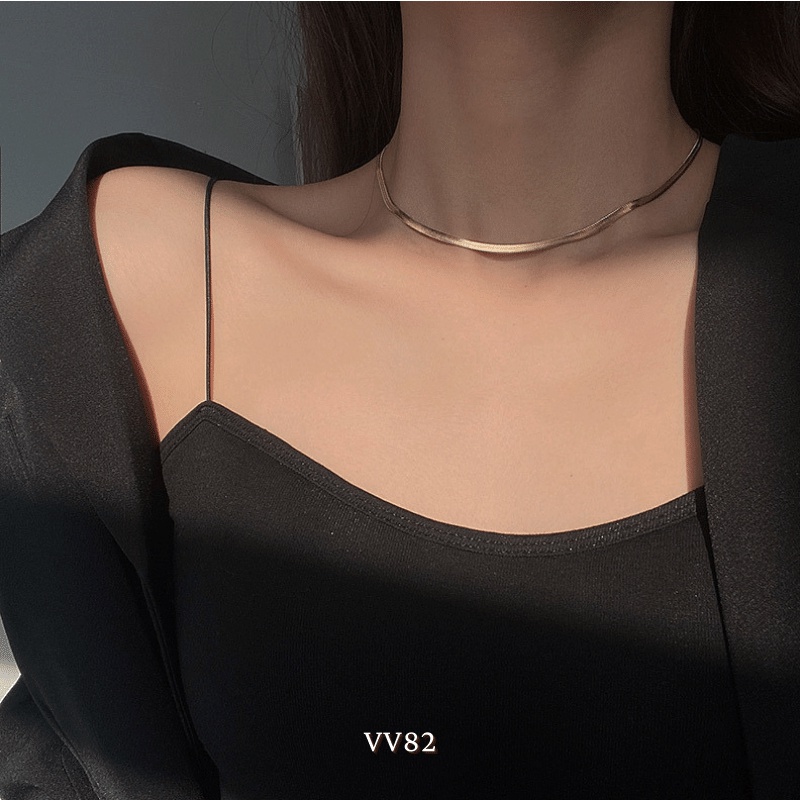 Dây chuyền titan không đen gỉ sợi đôi thời trang nữ tính Annie VV82