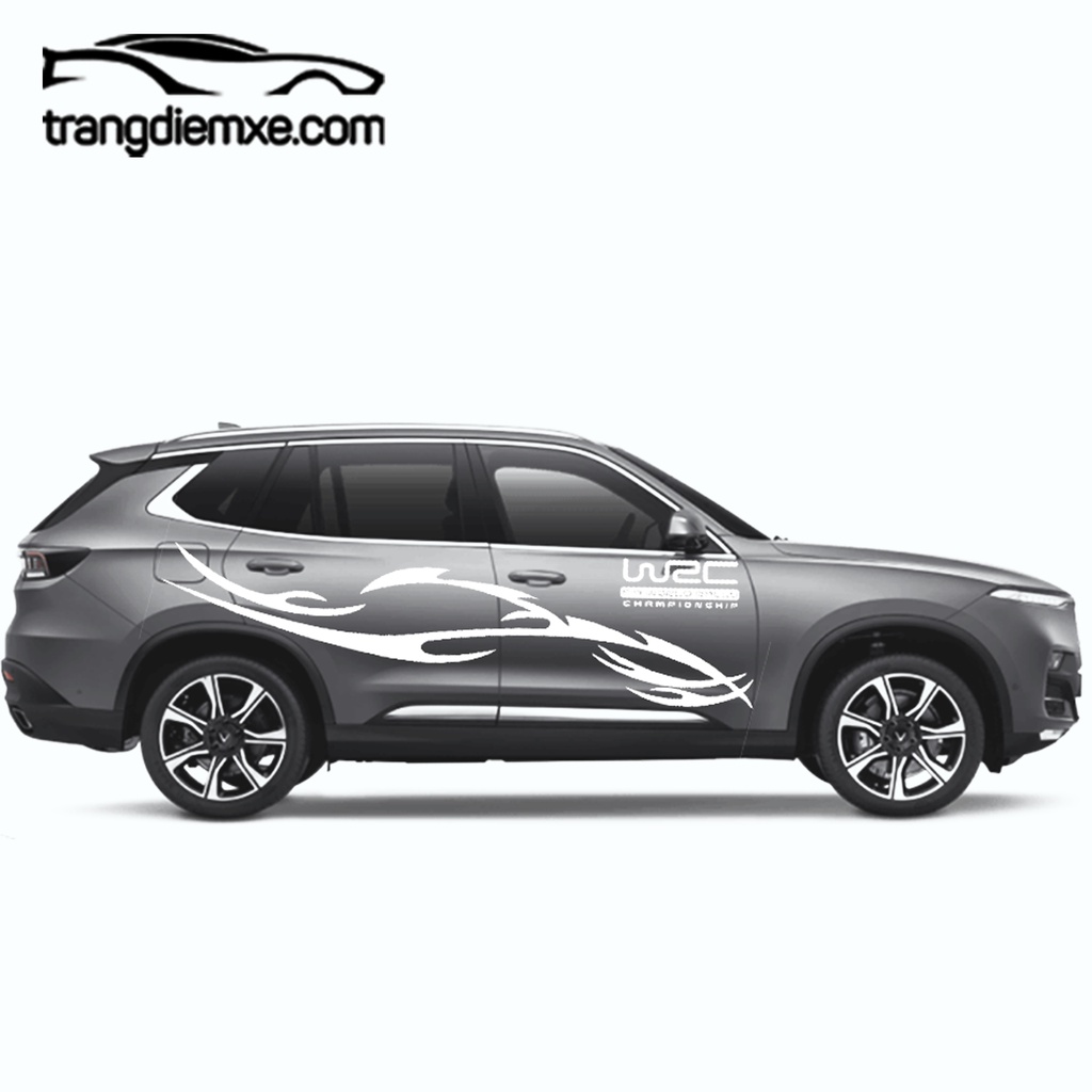 Decal Dán Xe Hình Lượn Sóng Tem Dán Xe Cool Ngầu Trangdiemxe Y48