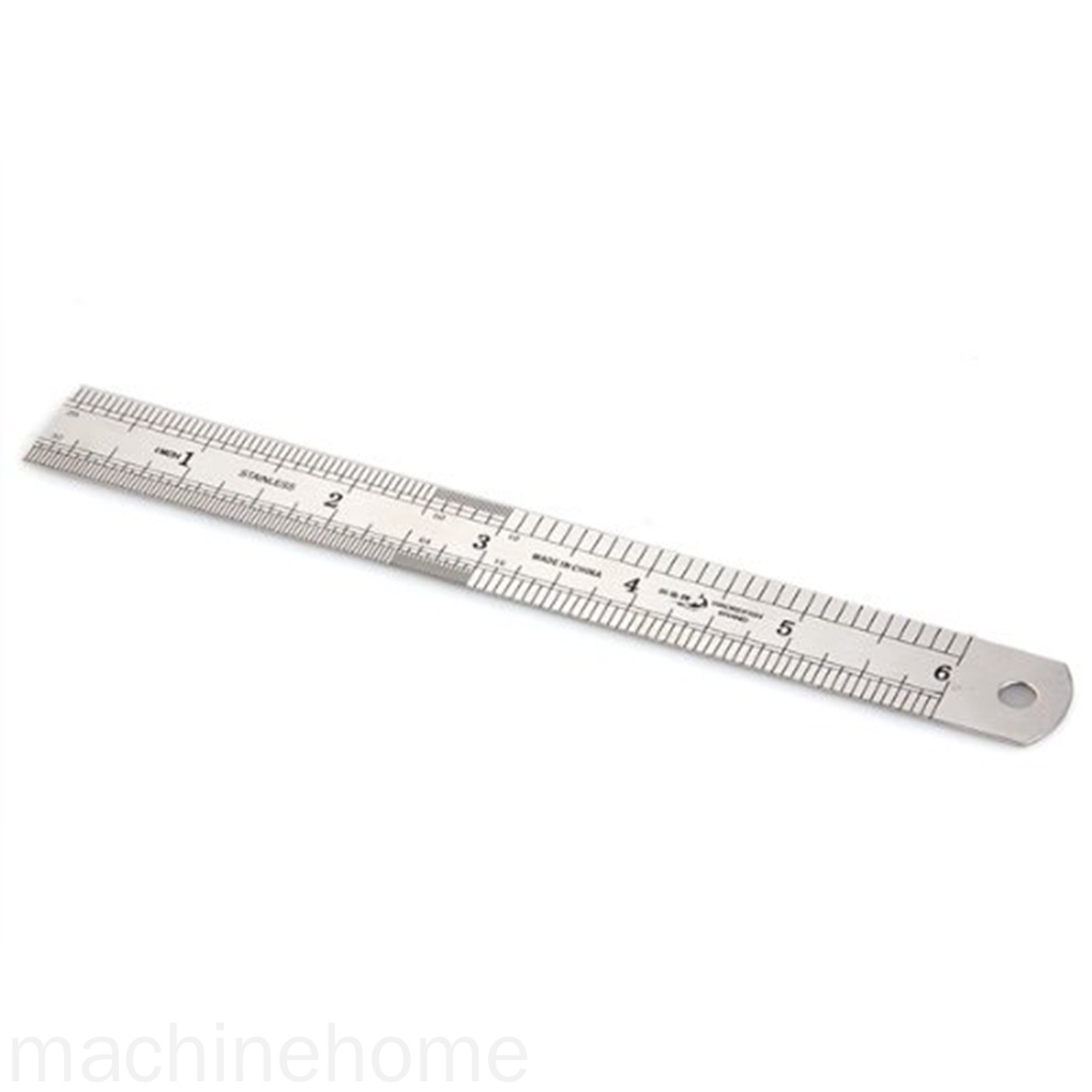 Thước đo hai mặt 15cm/30cm bằng thép không gỉ tiện dụng cho học sinh/nhân viên văn phòng