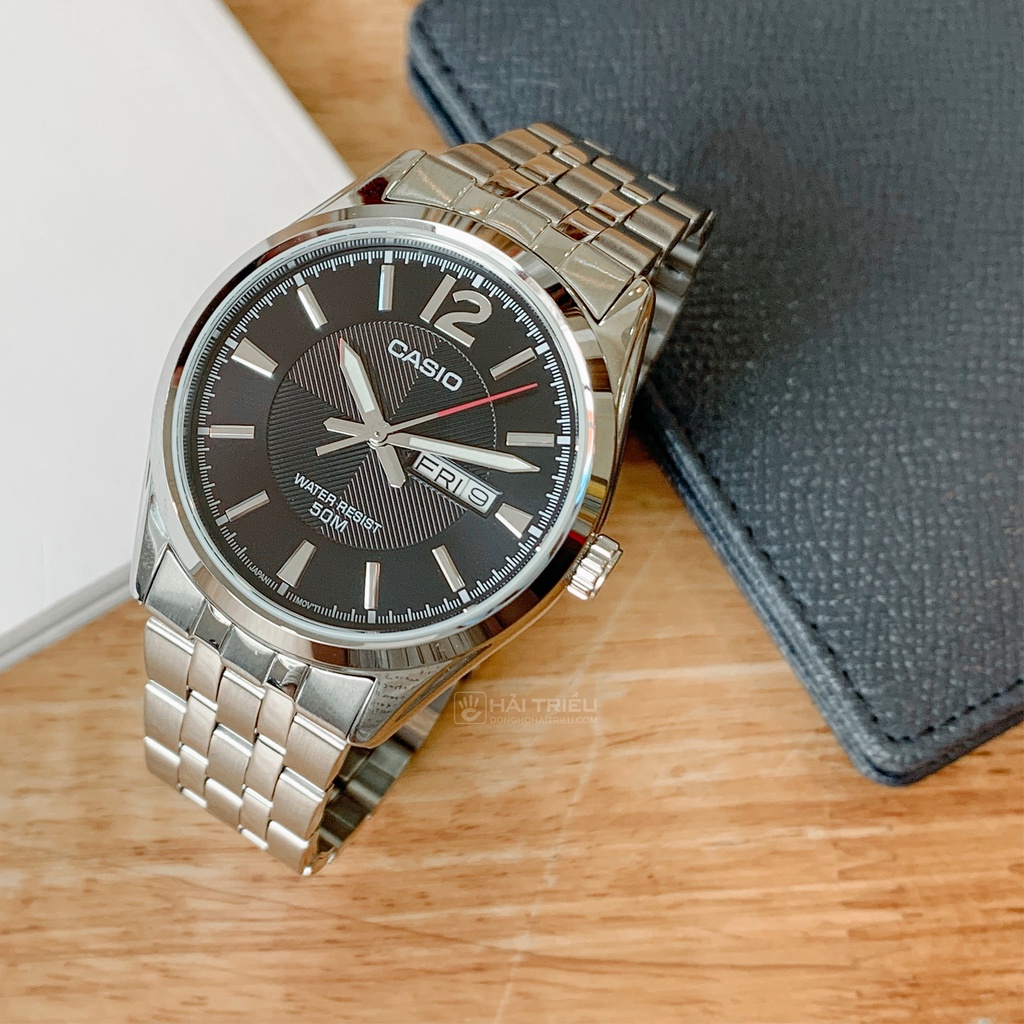 Đồng hồ Casio nam MTP-1335D-1AVDF dây kim loại chính hãng