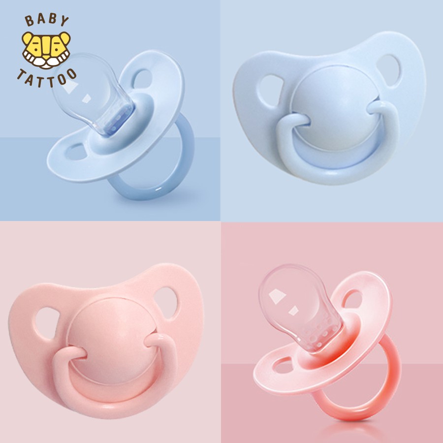 Ty Ngậm Silicone BABY TATTOO Chuyên Dùng Ban Đêm Đầu Ti Dẹp Cho Bé Từ 0-18 tháng tuổi