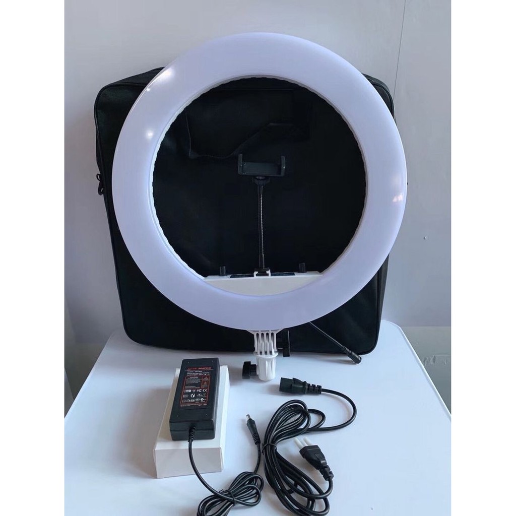 [CHÍNH HÃNG] Đèn Livestream 45cm (18”) điều khiển từ xa, kẹp 3 điện thoại | BigBuy360 - bigbuy360.vn