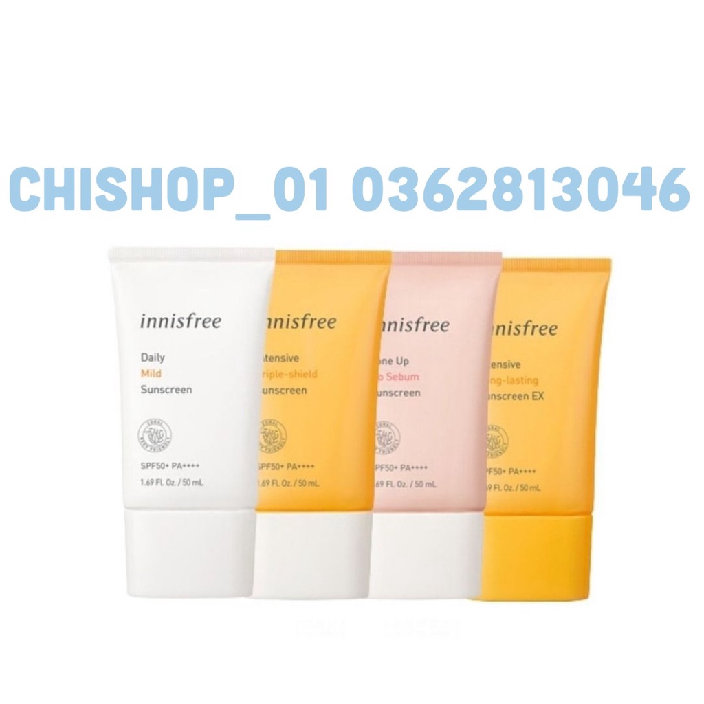 Kem Chống Nắng Innisfree SPF50+ PA++++ 50ml (Mẫu mới)