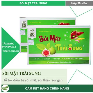 SỎI MẬT TRÁI SUNG [Hộp 30 viên] - Bài sỏi, đánh tan sỏi thận, sỏi mật