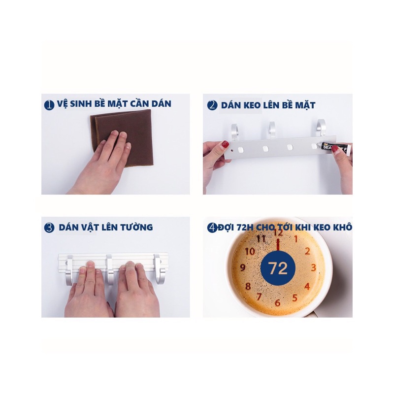 Keo dán tường chịu lực không cần khoan tường dùng trong nhà tắm và nhà bếp tiện dụng