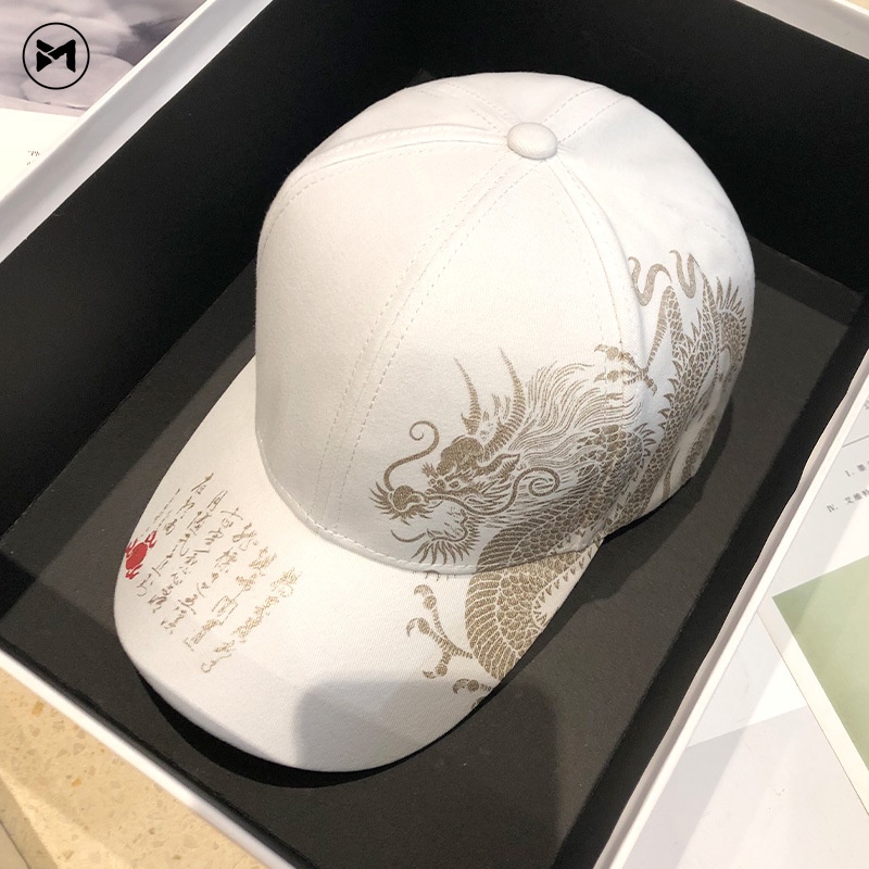 Mũ Lưỡi Trai Chống Nắng In Hình Rồng Phong Cách Trung Hoa Cổ Điển Thời Trang Cho Nam Nữ