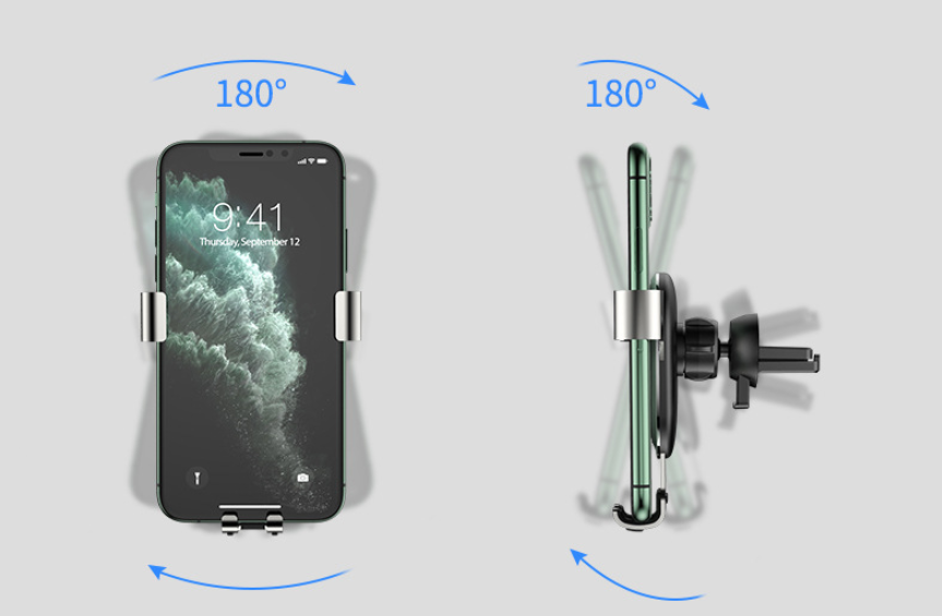 Giá Đỡ Điện Thoại Cảm Biến Trọng Lực Gắn Lỗ Thông Gió Xe Ô Tô