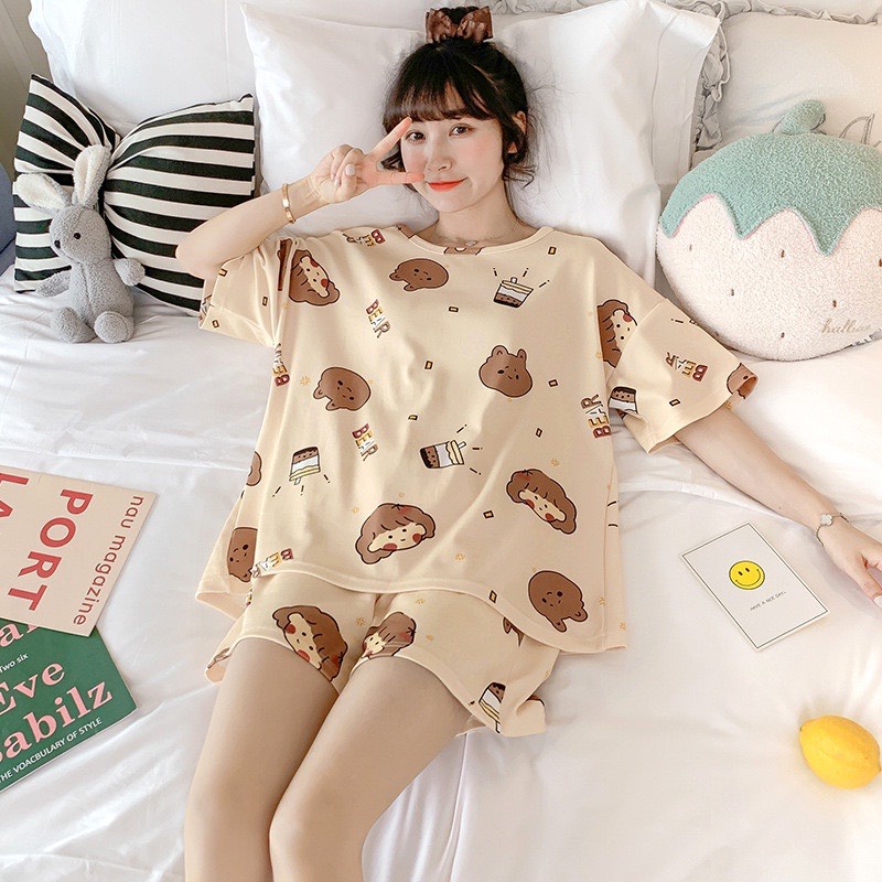 Bộ bầu nữ mặc nhà . thời trang mới nhất - Chất liệu Cotton cao cấp