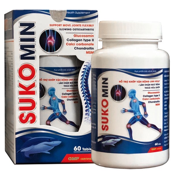 Sukomin - Hỗ trợ bổ sung chất nhầy dịch khớp, tái tạo màng sụn khớp giảm nhức, giảm thoái hóa, khớp vận động linh hoạt