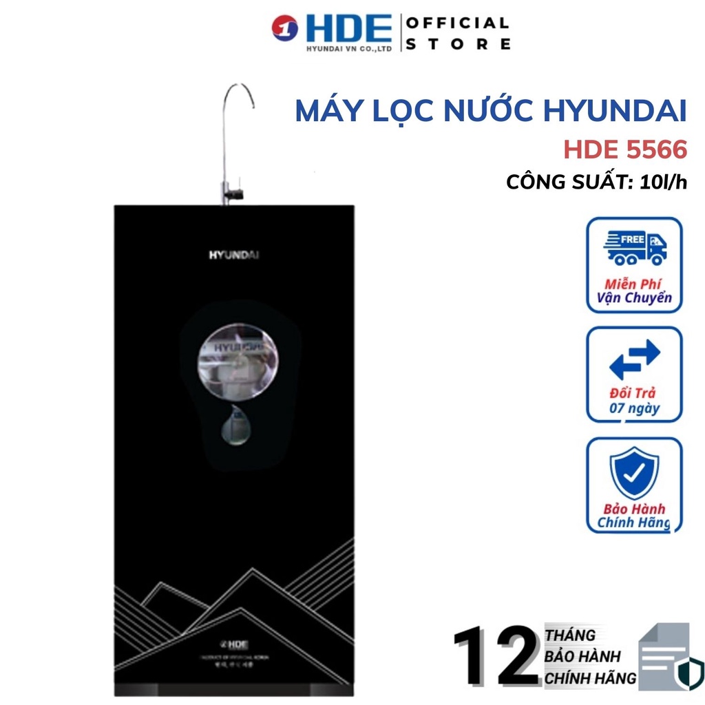 Máy Lọc Nước RO Hyundai HDE 5566 Thiết Kế 9 Lõi Loại Bỏ tạp Chất, Vi Khuẩn - BẢO HÀNH 12 THÁNG