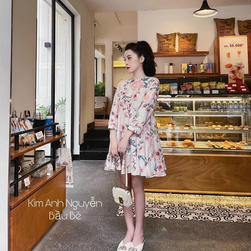 đầm hoa babydoll tay lỡ cổ tròn siêu xinh hàng quảng châu cao cấp bao chất chuẩn shop CH095