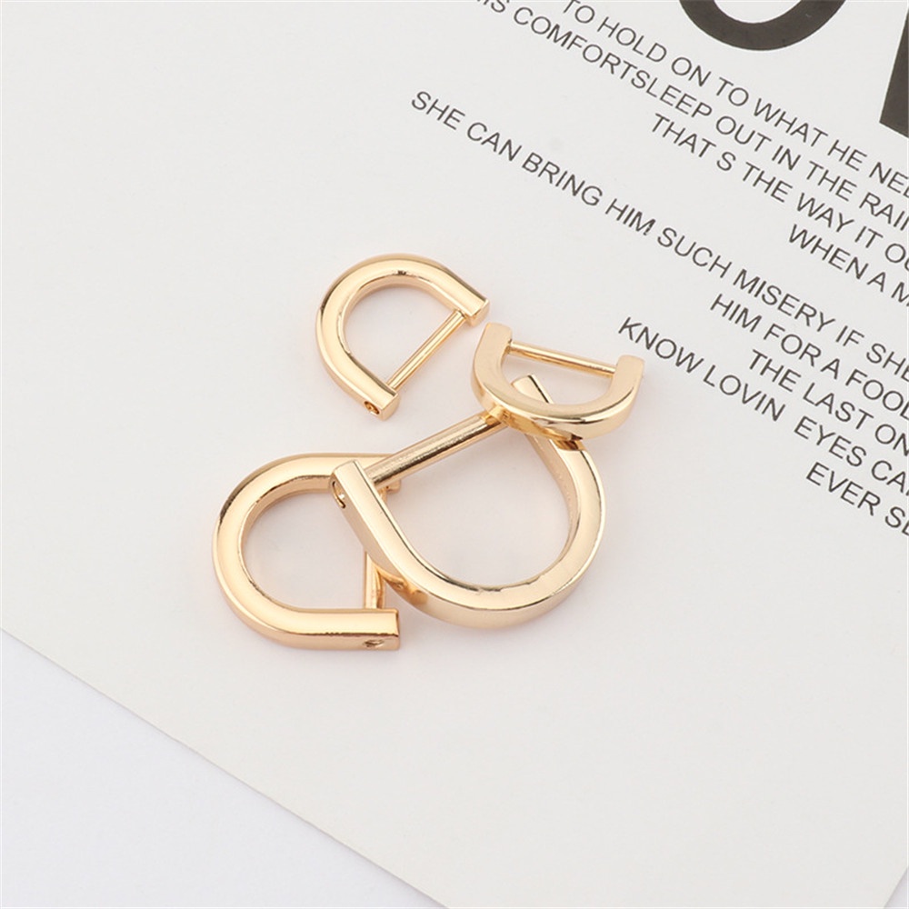 Set 2 Chốt Khóa Chữ D Bằng Hợp Kim Kẽm Cho Túi Xách/Vali