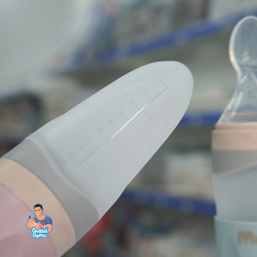 Bình thìa Molli dung tích 90ml hỗ trợ bé tập ăn dặm, uống sữa, tập ăn bột dễ dàng - Ongbodemo