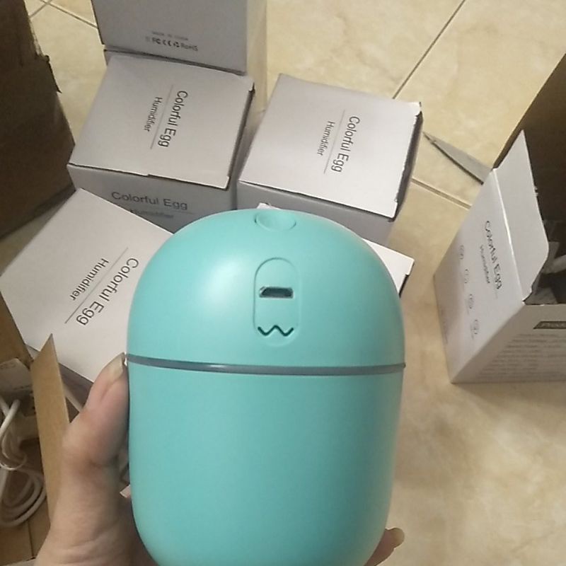 máy xông tính dầu, máy tạo đồ ẩm hình quả trứng xinh xắn, dùng cho nhà có người covid hay trẻ nhỏ ngủ máy lạnh rất hợp