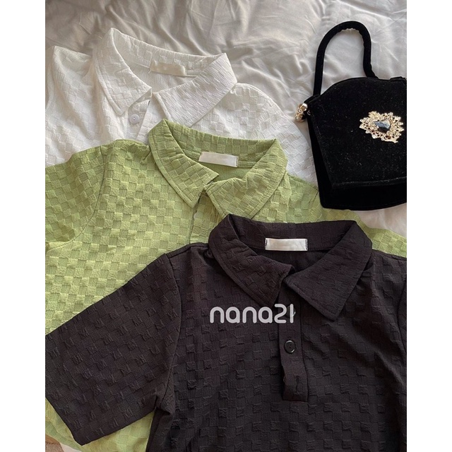 Váy polo hoạ tiết kẻ ô Nana21 Nanastore21