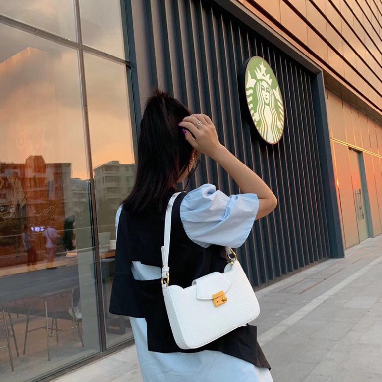 Túi kẹp nách Ngọc Trinh vân da cá sấu cao cấp siêu hot mẫu mới nhất KN01 túi xách đeo vai Chip Xinh Bag | BigBuy360 - bigbuy360.vn