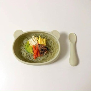 Set đĩa gấu, cốc gấu và thìa bluemama