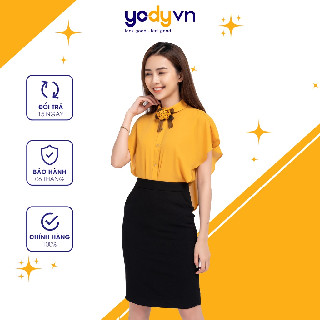 Chân váy bút chì Yody công sở cạp cao khóa lưng cao cấp CVN1664