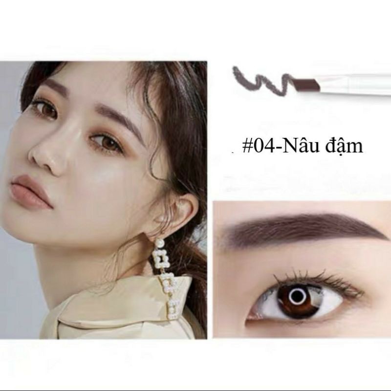 Bút chì kẻ mày Lameila Eyebrow Pencil 801,chì kẻ mày không thấm nước lâu trôi,thiết kế 2 đầu tiện lợi,đầu kẻ sắc nét