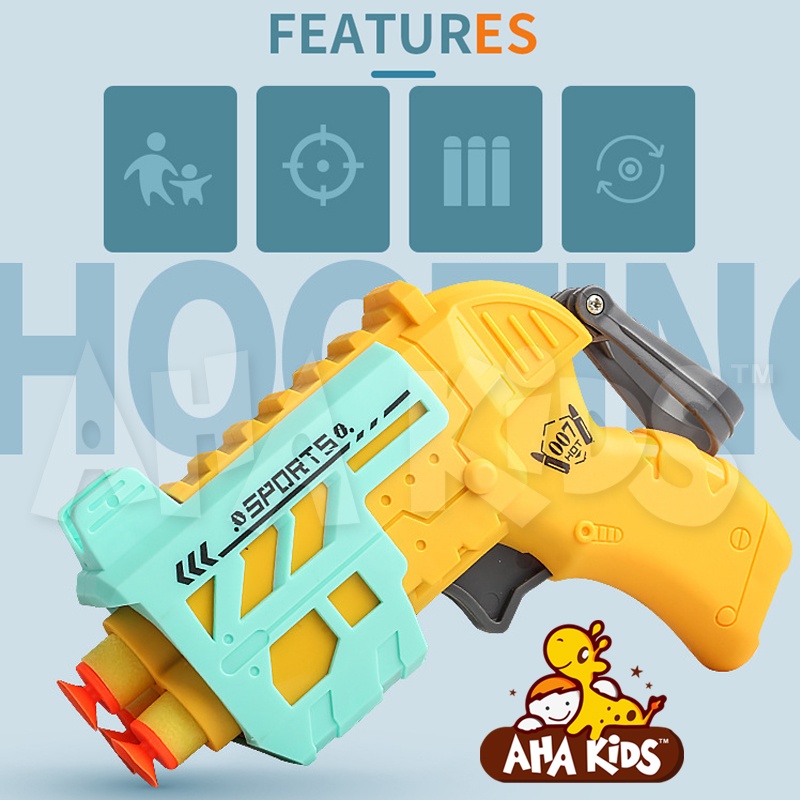 Đồ Chơi Nerf 3 Nòng Cho Bé Trai, Đồ Chơi Dính Xốp Cầm Tay