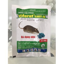 Vifarat 0.005% AB (GÓI/10 VIÊN) - Diệt chuột chống đông máu thế hệ mới dạng bả viên.