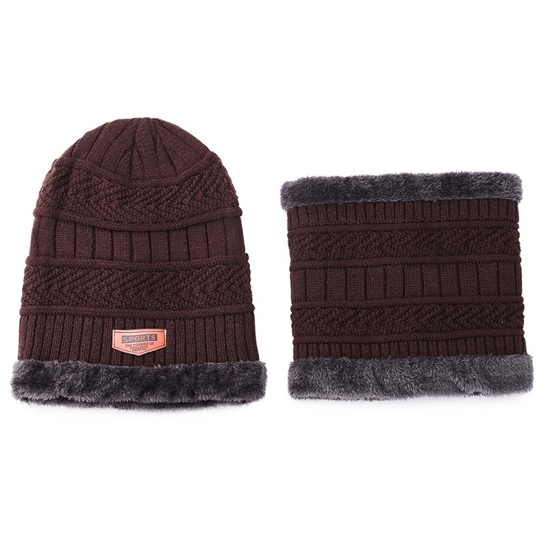 Mũ Và Khăn Choàng Cổ Lót Lông Cừu Giữ Ấm Phong Cách Balaclava Dành Cho Nam Và Nữ