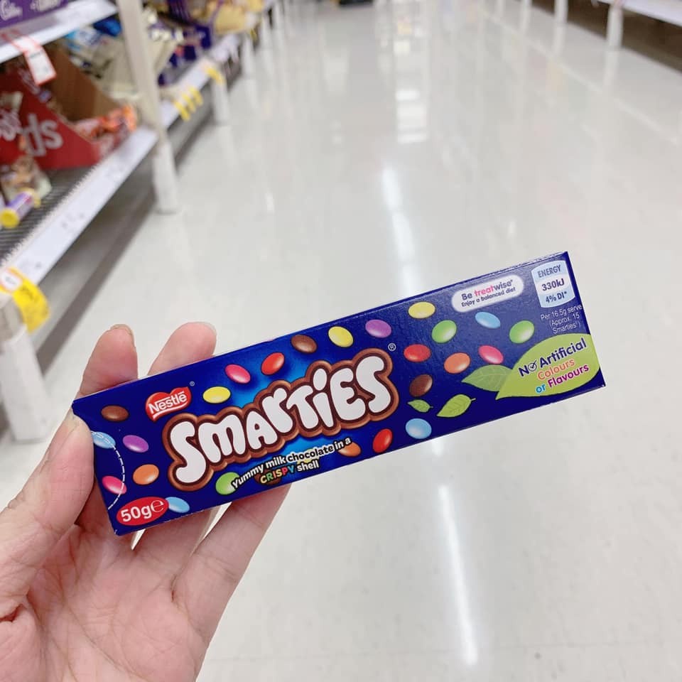 Smarties Socola 50g kẹo trái cây date 2023-[FREE SHIP] TỪ ĐƠN 50K, [Loại Đặc Biệt]
