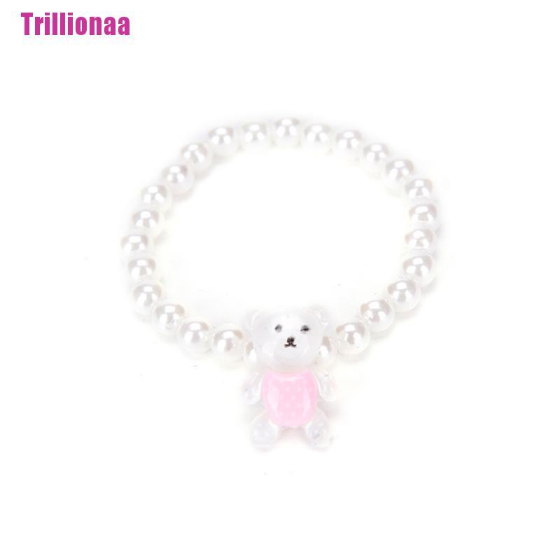 Set trang sức gồm dây chuyền / vòng tay / nhẫn ngọc trai xinh xắn cho bé