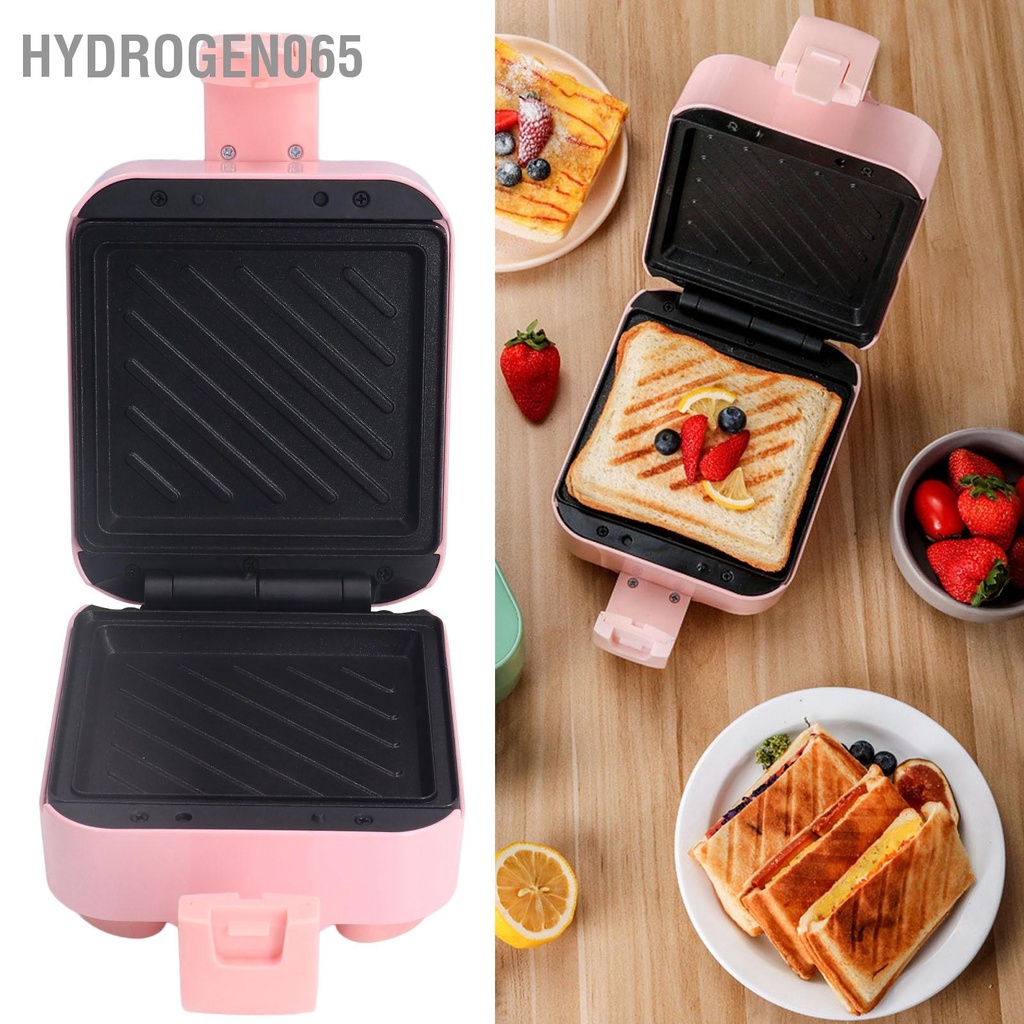 Máy nướng bánh mì sandwich mini màu hồng 650W làm quế cầm tay điện AU Cắm 220V cho Căn hộ Dorms Hydrogen065