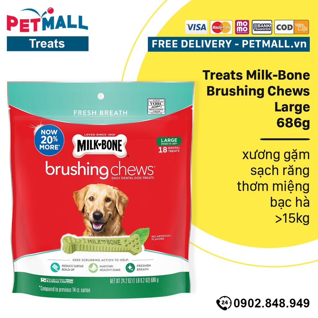 Treats Milk-Bone Brushing Chews Large 686g - 18 treats thumbnail