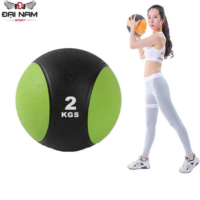 Bóng Tạ Tập Thể Lực 2kg (4LB) Chất Liệu Cao Su Đặc Đại Nam Sport