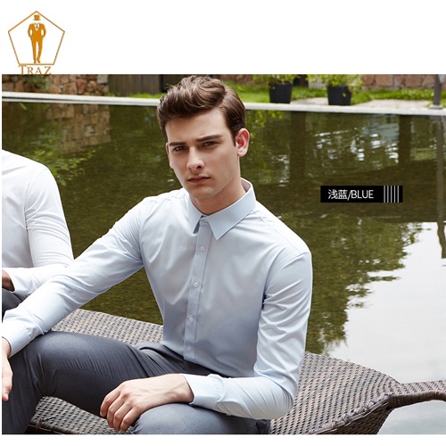 Áo Sơ Mi Trắng Nam TRAZ Công Sở Tay Dài Dáng Ôm Cao Cấp Hàn Quốc