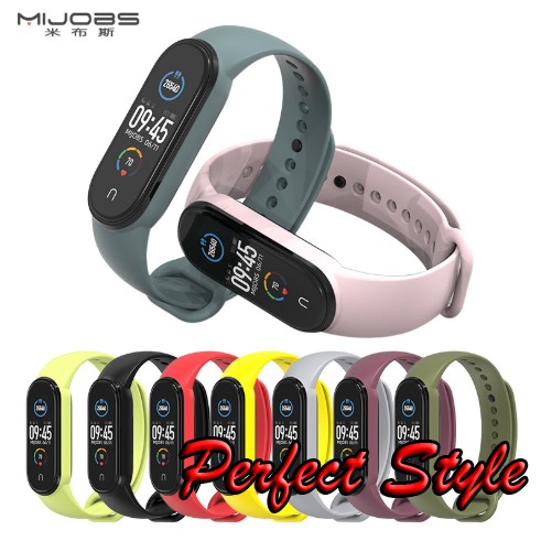 Dây đeo silicon Mijobs cho vòng tay thông minh Xiaomi Miband 5/ Mi band 5 / Miband 6