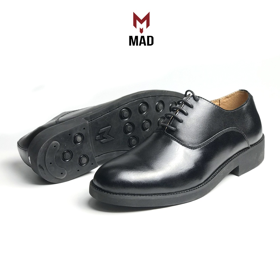 Giày tây công sở Plain Oxford MAD Black 02 nam buộc dây da bò cao cấp chính hãng uy tín chất lượng giá rẻ nhất hà nội