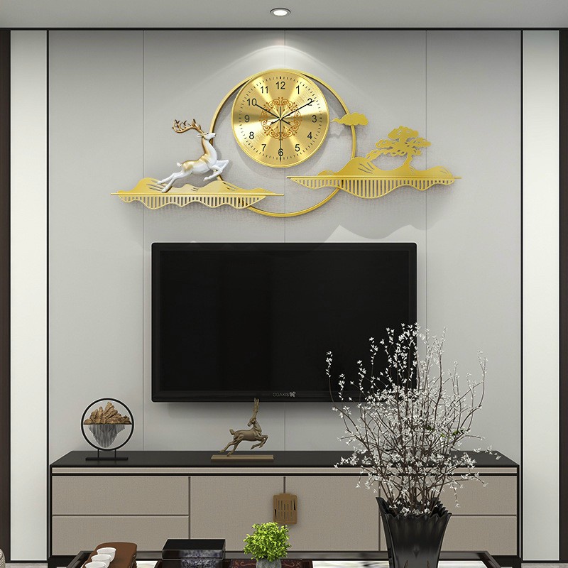 Đồng Hồ Treo Tường cao cấp-Mã 294-Kt=95x45cm-Tranh decor kim loại hiện đại đẹp,rẻ-quà tặng ý ngĩa-bh 5 năm