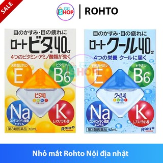 [ROHTO-JAPAN] Nước Nhỏ mắt Rohto Nhật Bản Vita 40 bổ sung vitamin (2 màu)