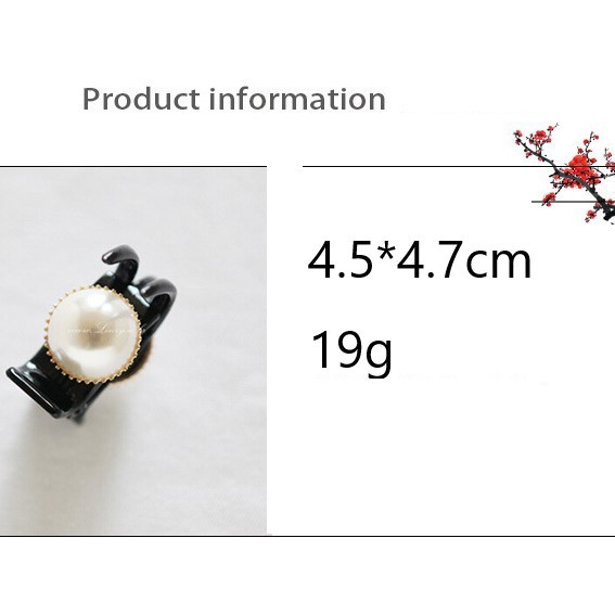 Kẹp tóc đính ngọc trai nhân tạo cỡ lớn phong cách Hàn