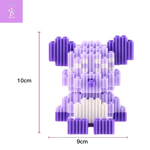 Đồ Chơi Xếp Hình Lắp Ráp Mô hình Gấu Bearbrick Làm Quà Tặng Sinh Nhật- Dễ Thương Độc Đáo
