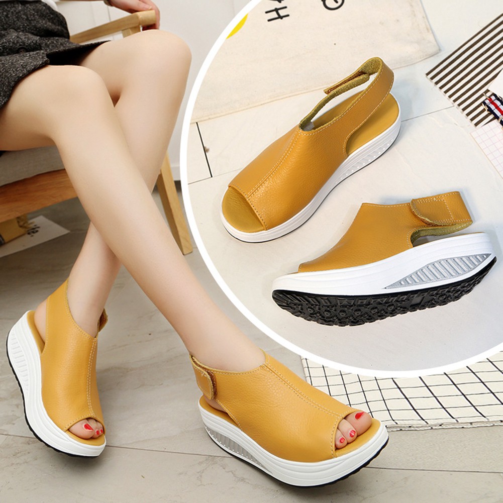 Giày sandal nữ đế xuồng hở ngón thời trang