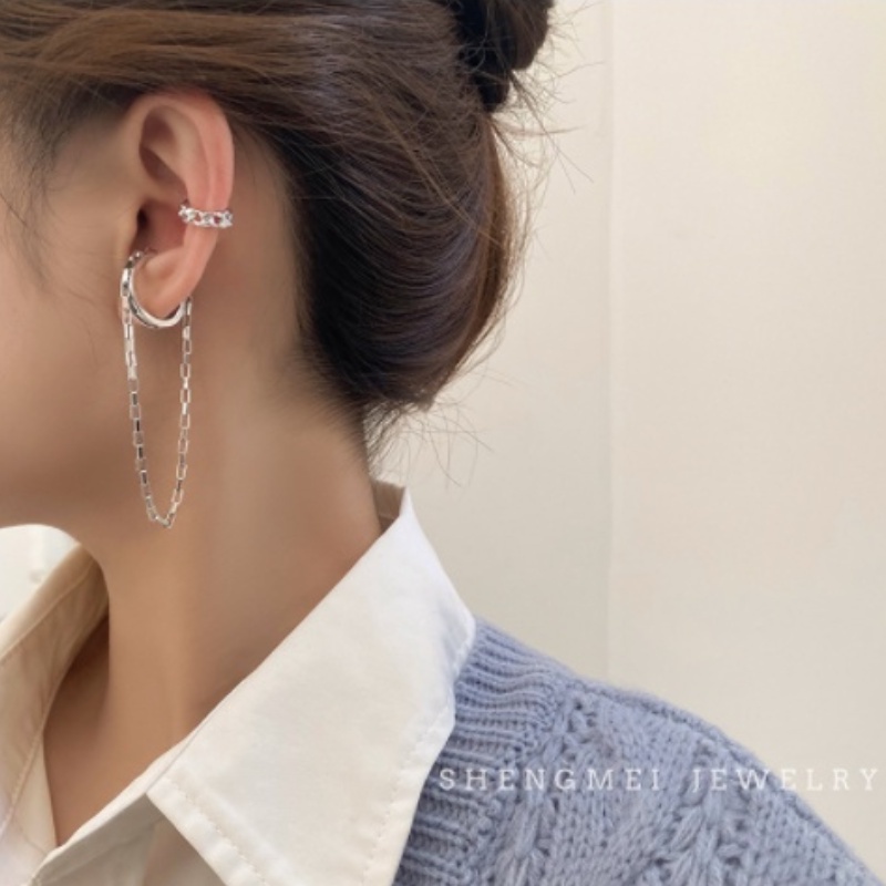 Bông tai mạ bạc S925 thiết kế đơn giản phong cách retro thời trang Hàn Quốc 2021