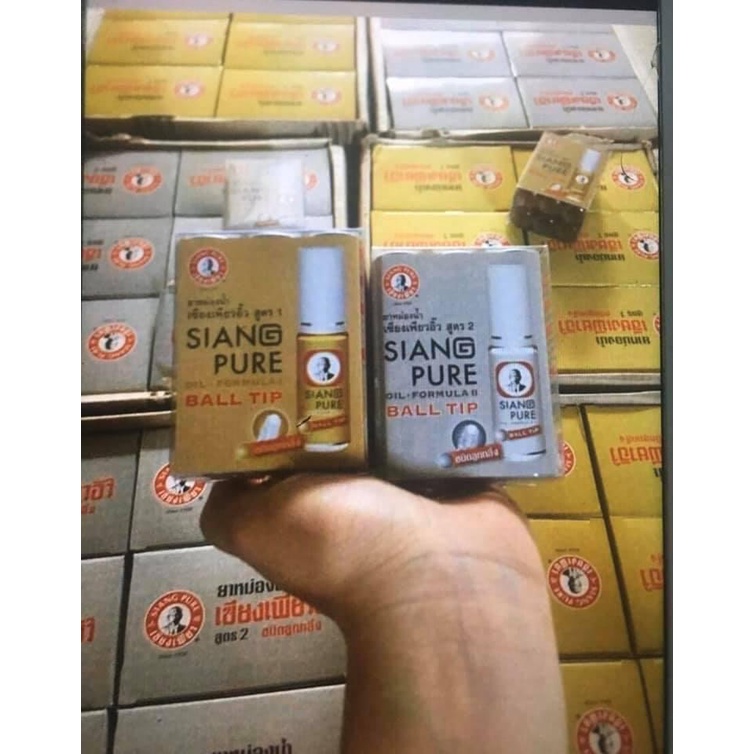 Sỉ lốc 6 chai Dầu gió lăn siang pure oil FORMULA I BALL TIP 3CC- Dầu gió ông già hàng nội địa
