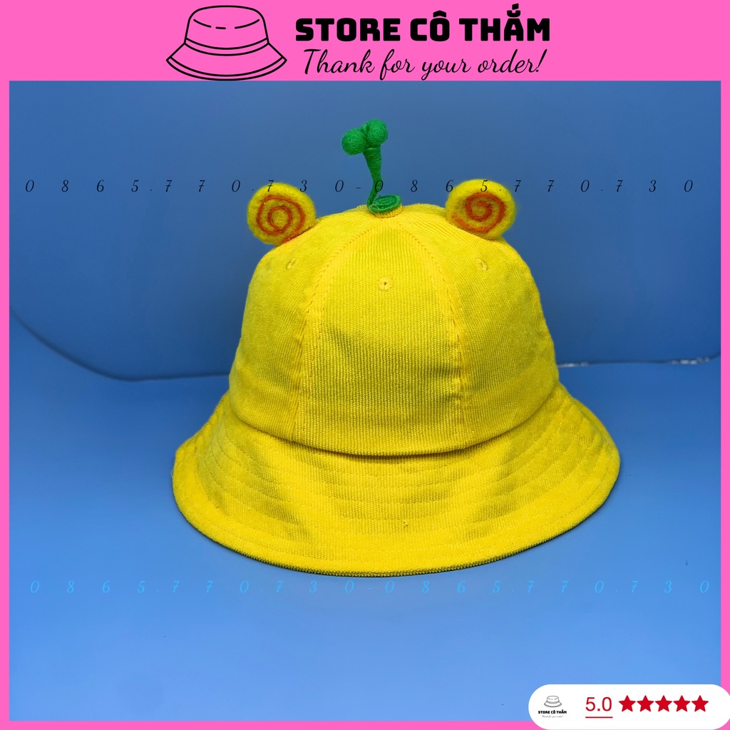 MŨ BUCKET MẦM CÂY, NÓN RỘNG VÀNH PIKACHU DÀNH CHO BÉ VÀ NGƯỜI LỚN CHẤT QC DÀY