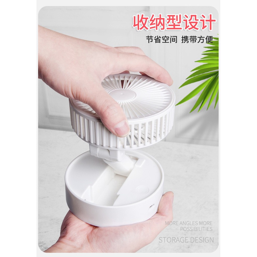 Quạt Mini Cầm Tay 3 Tốc Độ Gió Gấp Gọn A9 Tiện Dụng - TẶNG KÈM Pin Và Cáp Sạc USB | BigBuy360 - bigbuy360.vn