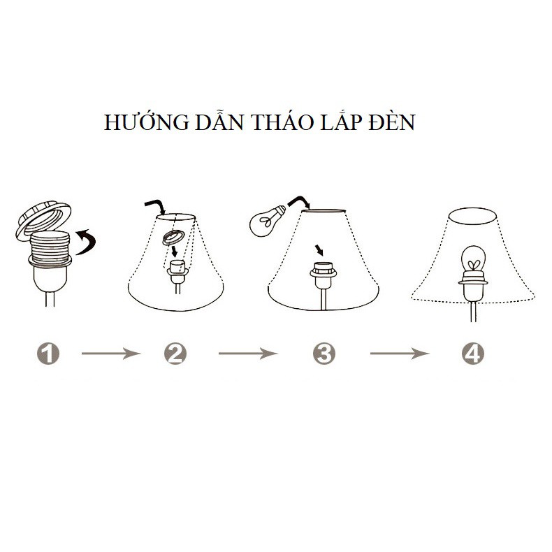 Đèn ngủ để bàn trang trí phòng ngủ kiểu dáng Bắc Âu D1709 (Có tăng giảm độ sáng - tặng kèm bóng) - CÓ SẴN