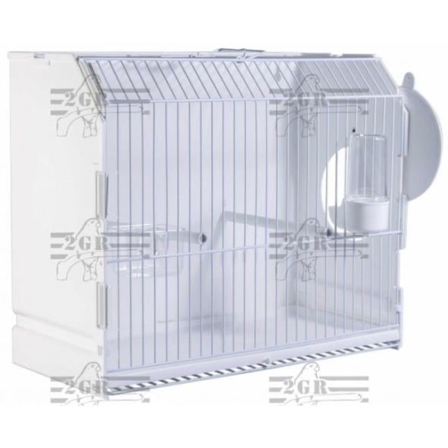 [Mã PET50K giảm Giảm 10% - Tối đa 50K đơn từ 250K] Lồng trưng bày màu trắng có 1 cửa bên hông.