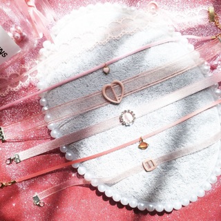 💞Set 6 choker hồng xinh yêu cho cô nàng tiểu thư