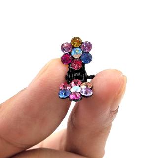Set 6 kẹp tóc hoa đính đá pha lê cho bé gái
