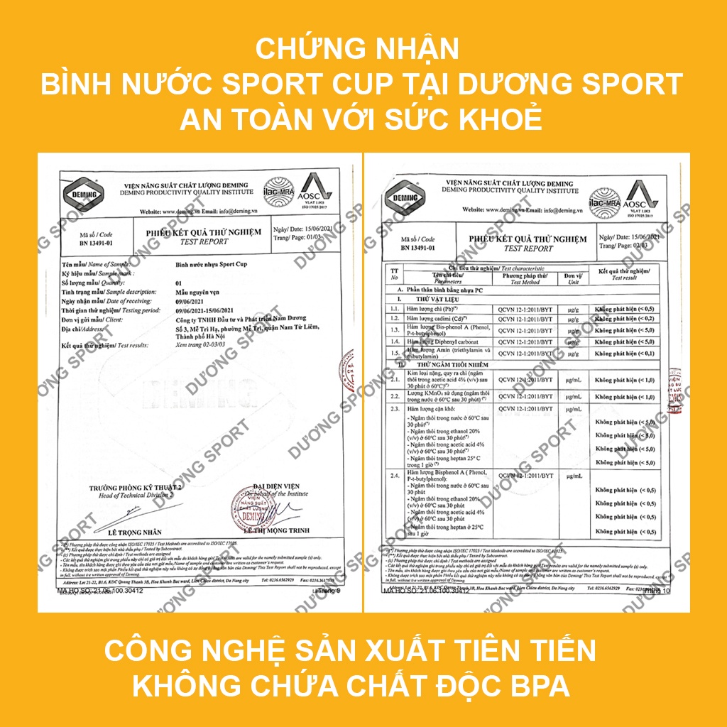 Bình đựng nước thể thao, tập gym Sport Cup cao cấp