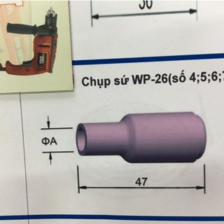 Chụp Sứ Máy Hàn TIG - Điều Chỉnh Khí, Giữ Đầu Kẹp Kim Chính Xác